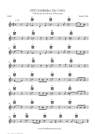 Harpa Cristã (153) Soldados De Cristo score for Acoustic Guitar