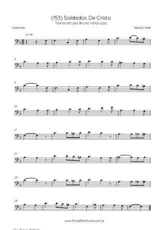 Harpa Cristã (153) Soldados De Cristo score for Cello