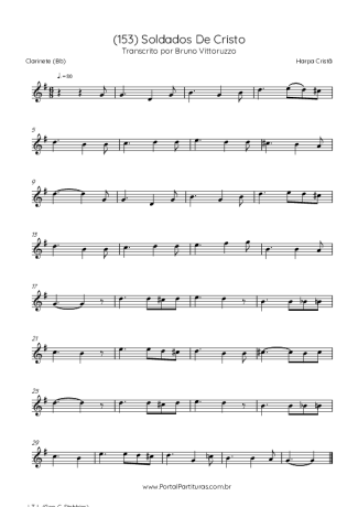Harpa Cristã (153) Soldados De Cristo score for Clarinet (Bb)