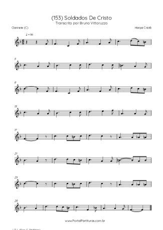 Harpa Cristã (153) Soldados De Cristo score for Clarinet (C)