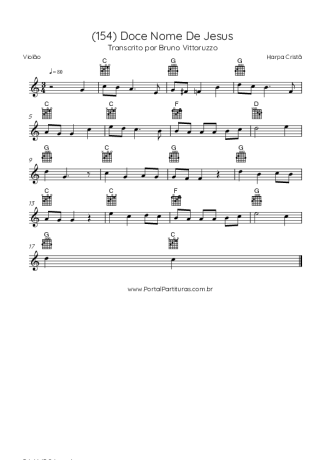Harpa Cristã (154) Doce Nome De Jesus score for Acoustic Guitar