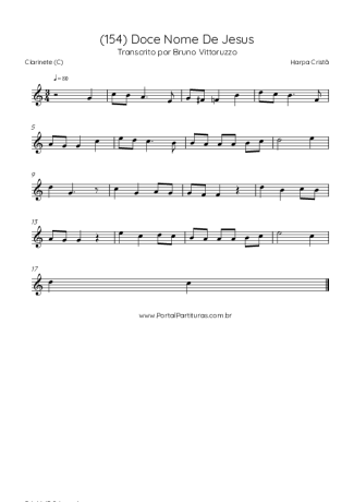 Harpa Cristã (154) Doce Nome De Jesus score for Clarinet (C)