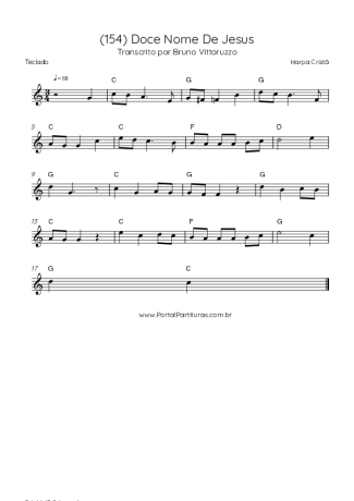 Harpa Cristã (154) Doce Nome De Jesus score for Keyboard