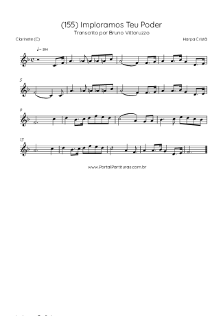 Harpa Cristã (155) Imploramos Teu Poder score for Clarinet (C)