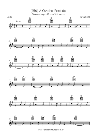 Harpa Cristã (156) A Ovelha Perdida score for Acoustic Guitar