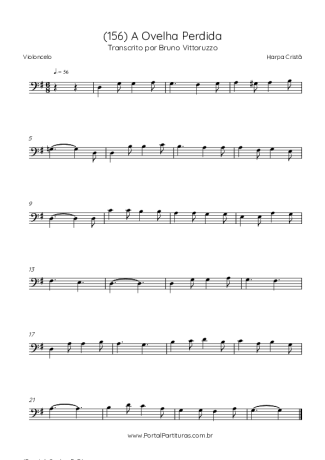 Harpa Cristã (156) A Ovelha Perdida score for Cello