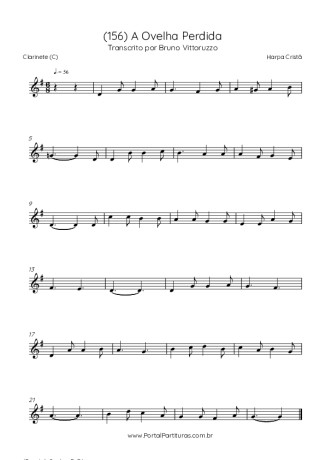Harpa Cristã (156) A Ovelha Perdida score for Clarinet (C)