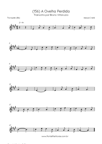 Harpa Cristã (156) A Ovelha Perdida score for Trumpet