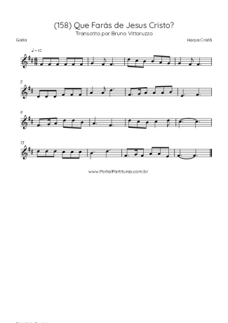 Harpa Cristã (158) Que Farás De Jesus Cristo score for Clarinet (C)
