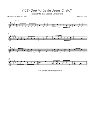 Harpa Cristã  score for Tenor Saxophone Soprano (Bb)