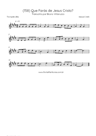 Harpa Cristã (158) Que Farás De Jesus Cristo score for Trumpet