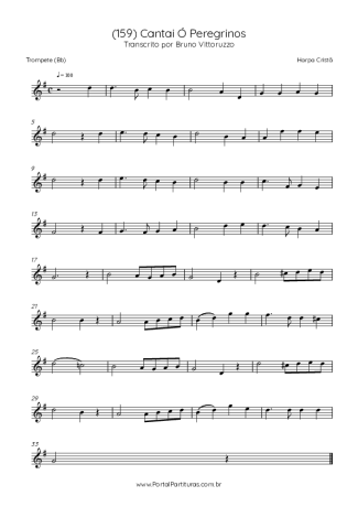Harpa Cristã (159) Cantai Ó Peregrinos score for Trumpet