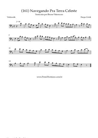 Harpa Cristã (161) Navegando Pra Terra Celeste score for Cello