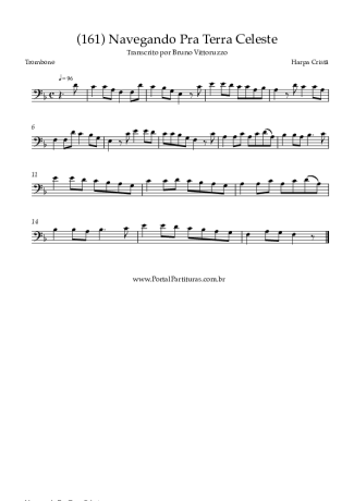 Harpa Cristã (161) Navegando Pra Terra Celeste score for Trombone