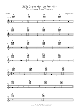 Harpa Cristã (163) Cristo Morreu Por Mim score for Acoustic Guitar