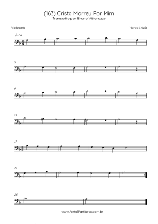 Harpa Cristã (163) Cristo Morreu Por Mim score for Cello
