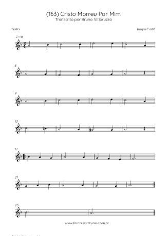 Harpa Cristã (163) Cristo Morreu Por Mim score for Harmonica