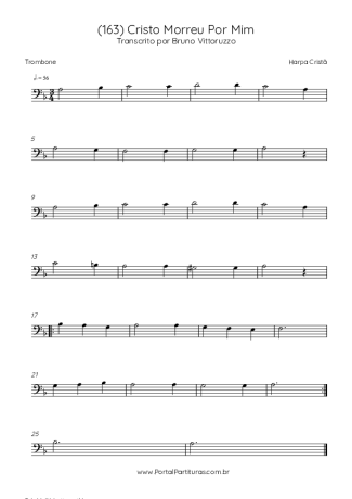 Harpa Cristã (163) Cristo Morreu Por Mim score for Trombone