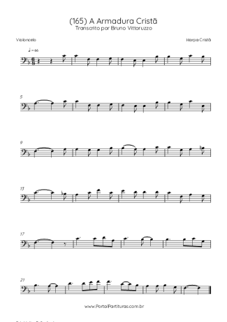Harpa Cristã (165) A Armadura Cristã score for Cello