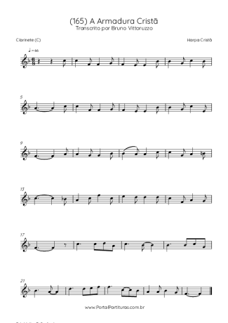 Harpa Cristã (165) A Armadura Cristã score for Clarinet (C)