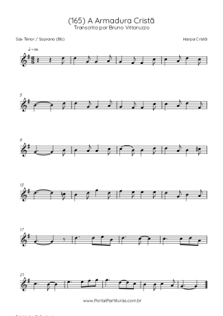 Harpa Cristã (165) A Armadura Cristã score for Tenor Saxophone Soprano (Bb)