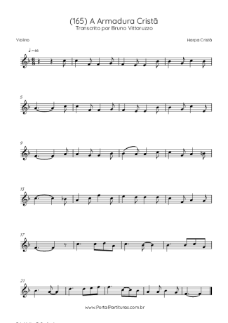 Harpa Cristã (165) A Armadura Cristã score for Violin