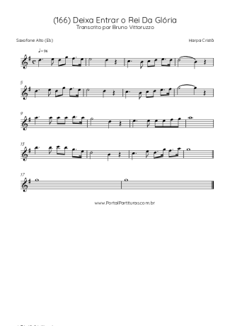 Harpa Cristã (166) Deixa Entrar O Rei Da Glória score for Alto Saxophone