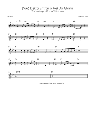 Harpa Cristã (166) Deixa Entrar O Rei Da Glória score for Keyboard