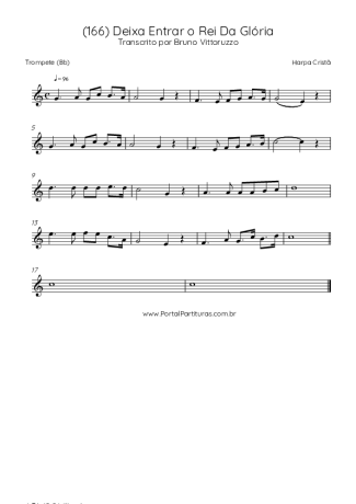 Harpa Cristã (166) Deixa Entrar O Rei Da Glória score for Trumpet