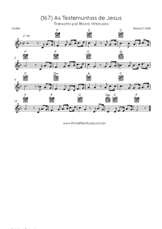 Harpa Cristã (167) As Testemunhas De Jesus score for Acoustic Guitar