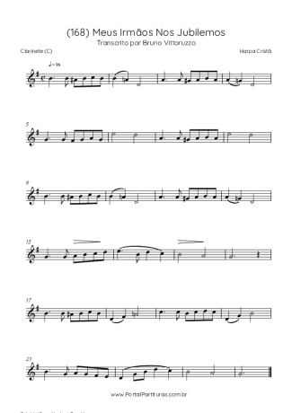 Harpa Cristã (168) Meus Irmãos Nos Jubilemos score for Clarinet (C)