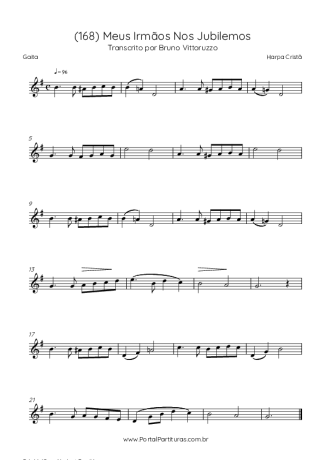 Harpa Cristã (168) Meus Irmãos Nos Jubilemos score for Harmonica