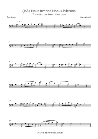 Harpa Cristã (168) Meus Irmãos Nos Jubilemos score for Trombone
