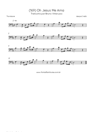 Harpa Cristã (169) Oh Jesus Me Ama score for Trombone