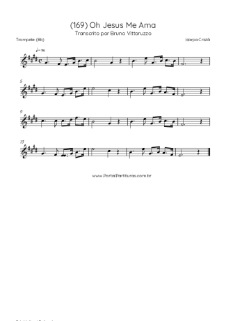 Harpa Cristã (169) Oh Jesus Me Ama score for Trumpet