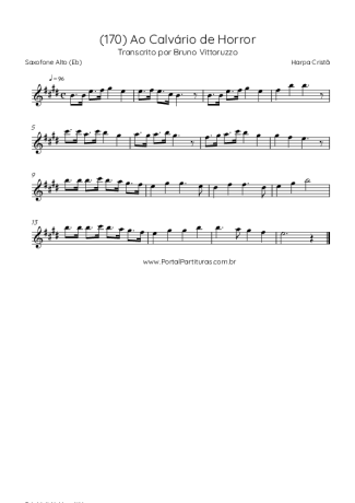 Harpa Cristã (170) Ao Calvário De Horror score for Alto Saxophone