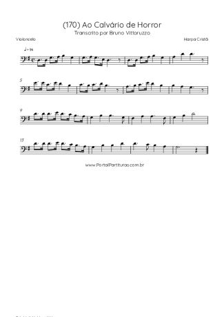 Harpa Cristã (170) Ao Calvário De Horror score for Cello