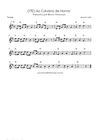 Harpa Cristã (170) Ao Calvário De Horror score for Keyboard