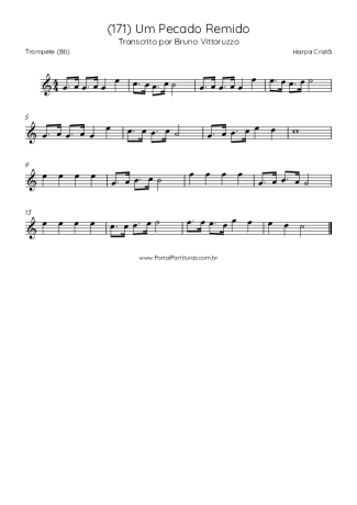Harpa Cristã (171) Um Pecado Remido score for Trumpet