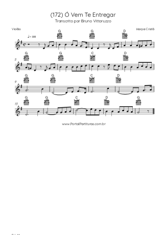 Harpa Cristã (172) Ó Vem Te Entregar score for Acoustic Guitar