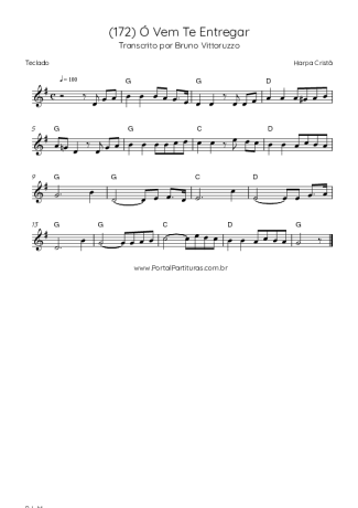 Harpa Cristã (172) Ó Vem Te Entregar score for Keyboard