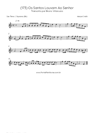 Harpa Cristã  score for Tenor Saxophone Soprano (Bb)