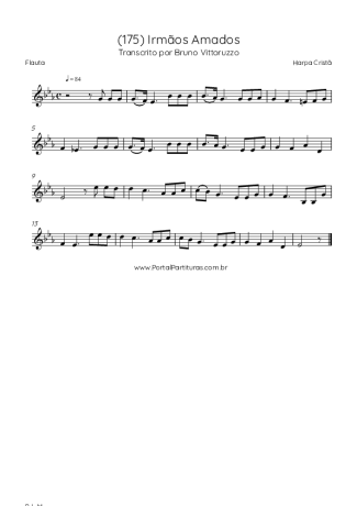Harpa Cristã (175) Irmãos Amados score for Flute