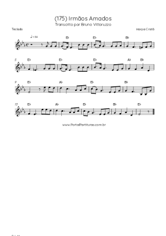 Harpa Cristã (175) Irmãos Amados score for Keyboard
