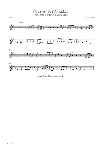Harpa Cristã (175) Irmãos Amados score for Violin