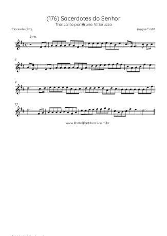 Harpa Cristã (176) Sacerdotes Do Senhor score for Clarinet (Bb)