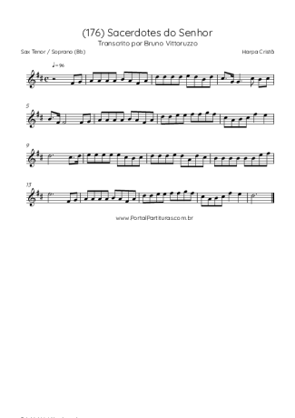 Harpa Cristã  score for Tenor Saxophone Soprano (Bb)