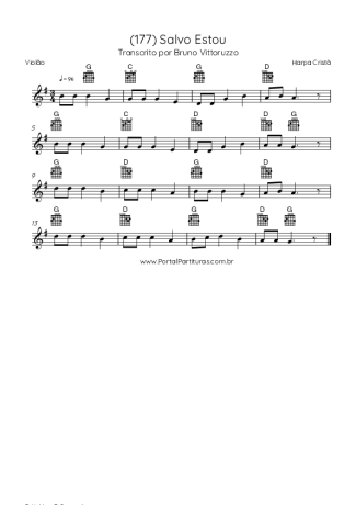 Harpa Cristã (177) Salvo Estou score for Acoustic Guitar