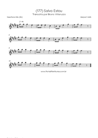 Harpa Cristã (177) Salvo Estou score for Alto Saxophone
