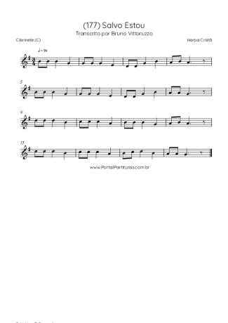 Harpa Cristã (177) Salvo Estou score for Clarinet (C)